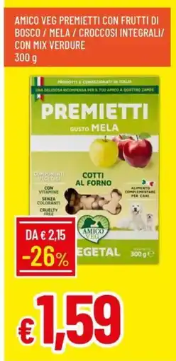 Galassia AMICO veg premietti con frutti di bosco / mela/croccosi integrali/ con mix verdure offerta