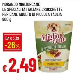 Galassia MORANDO MIGLIORCANE le specialità italiane crocchette per cane adulto di piccola taglia offerta