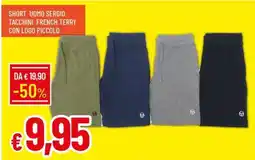 Galassia Short uomo sergio tacchini french terry con logo piccolo offerta