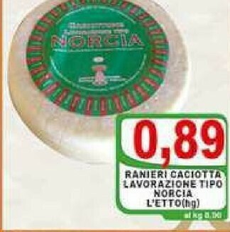 Top Supermercati Caciotta offerta