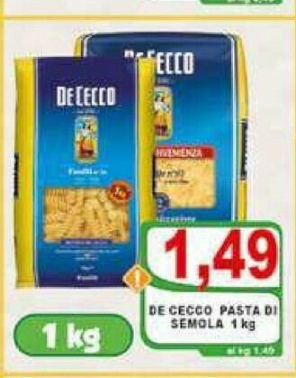 Top Supermercati Pasta di semola offerta