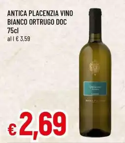 Famila ANTICA PLACENZIA VINO BIANCO ORTRUGO DOC offerta