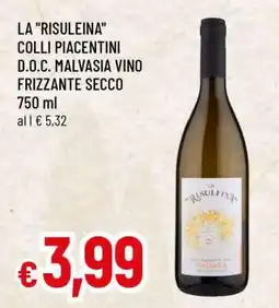 Famila LA RISULEINA COLLI PIACENTINI D.O.C. MALVASIA VINO FRIZZANTE SECCO offerta
