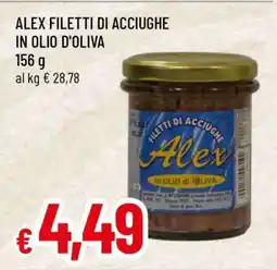 Famila ALEX FILETTI DI ACCIUGHE IN OLIO D'OLIVA offerta
