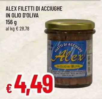 Famila ALEX FILETTI DI ACCIUGHE IN OLIO D'OLIVA offerta