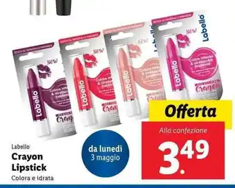 Lidl Labello Crayon Lipstick offerta