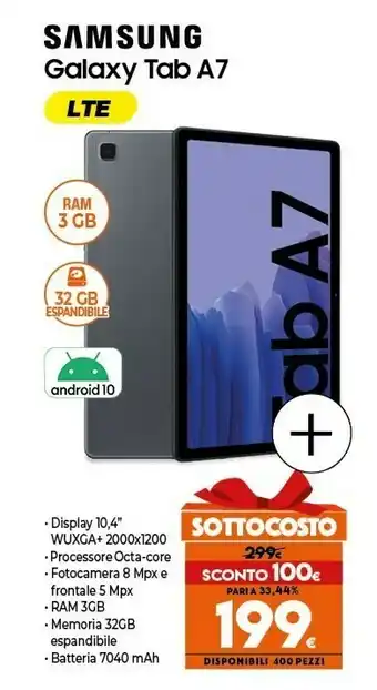 Expert Galaxy tab a 7 offerta