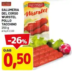 DPiù Salumeria del corso wurstel pollo tacchino offerta