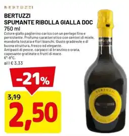 DPiù Bertuzzi spumante ribolla gialla doc offerta