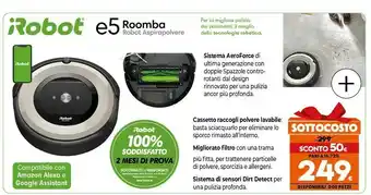 Expert Roomba e5 aspirapolvere robot senza sacchetto nero 0,6 l offerta
