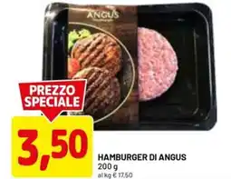 DPiù Hamburger di angus offerta