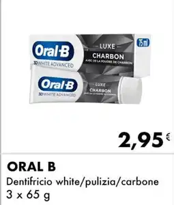 Iper Tosano ORAL B Dentifricio white/pulizia/carbone offerta