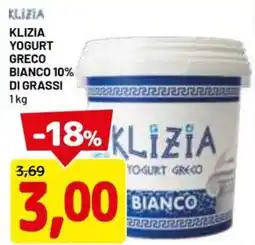 DPiù Klizia yogurt greco bianco 10% di grassi offerta