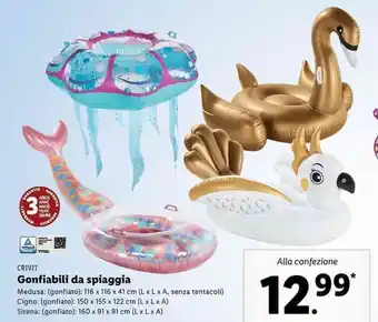 Lidl Crivit Gonfiabili da spiaggia offerta