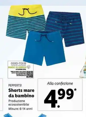 Lidl Peppertsi Shorts mare da bambino offerta