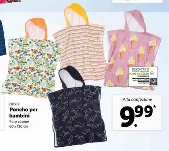 Lidl Crivit Poncho per bambini 60 x 120cm offerta