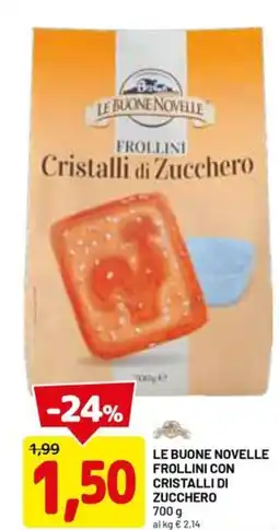 DPiù Le buone novelle frollini con cristalli di zucchero offerta