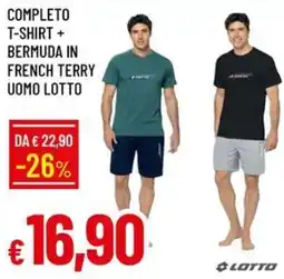 Galassia Completo t-shirt + bermuda in french terry uomo LOTTO offerta
