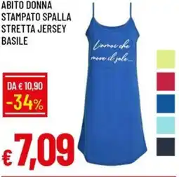 Galassia Abito donna stampato spalla stretta jersey BASILE offerta
