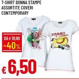 Galassia T-shirt donna stampe assortite coveri contemporary offerta