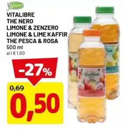 DPiù Vitalibre the nero limone & zenzero limone & lime kaffir the pesca & rosa offerta