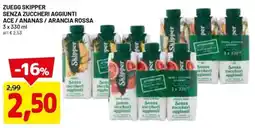 DPiù Zuegg skipper senza zuccheri aggiunti ace / ananas / arancia rossa offerta