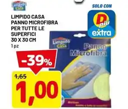 DPiù Limpido casa panno microfibra per tutte le superfici 30 x 30 cm offerta