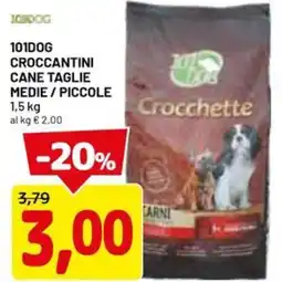DPiù 101dog croccantini cane taglie medie / piccole offerta