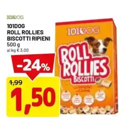 DPiù 101dog roll rollies biscotti ripieni offerta