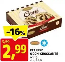 DPiù Delidor 6 coni croccante offerta