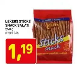 DPiù Lekers sticks snack salati offerta