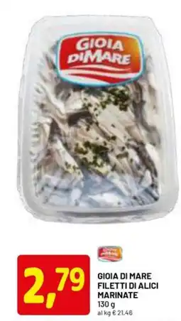 DPiù Gioia di mare filetti di alici marinate offerta