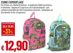 Galassia Zaino camouflage offerta