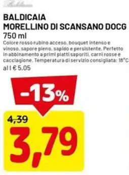 DPiù Baldicaia morellino di scansano docg offerta