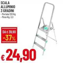 Galassia Scala alluminio 3 gradini offerta
