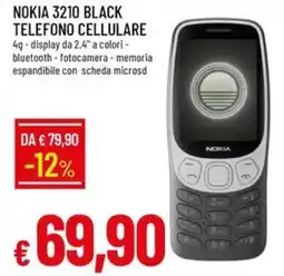 Galassia NOKIA 3210 black telefono cellulare inches offerta