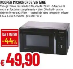 Galassia Kooper micrononde vintage offerta