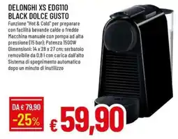 Galassia DELONGHI XS EDG110 BLACK DOLCE GUSTO offerta