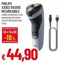 Galassia PHILIPS X3003 RASOIO RICARICABILE offerta