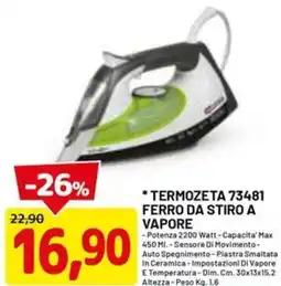 DPiù TERMOZETA 73481 ferro da stiro a vapore offerta