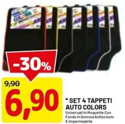DPiù Set 4 tappeti auto colors offerta