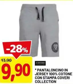 DPiù pantaloncino in jersey 100% cotone con stampa coveri collection offerta