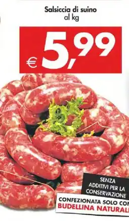 Deco Supermercati Salsiccia di suino offerta