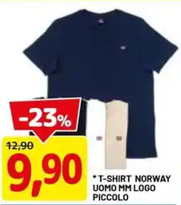 DPiù T-shirt norway uomo mm logo piccolo offerta
