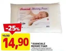 DPiù Guanciale memory foam offerta