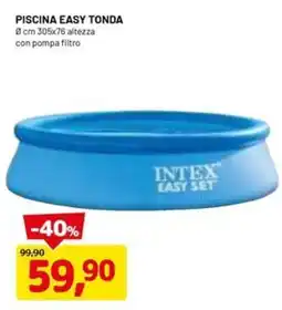 DPiù Piscina easy tonda altezza con pompa filtro offerta