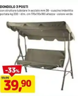DPiù DONDOLO 3 POSTI offerta