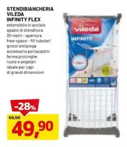 DPiù Stendibiancheria vileda infinity flex offerta