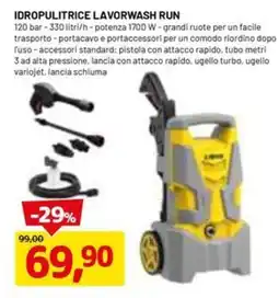 DPiù Idropulitrice lavorwash run offerta