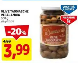 DPiù OLIVE TAGGIASCHE IN SALAMOIA 300 g offerta